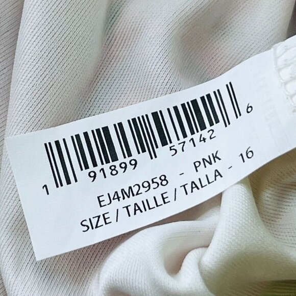 Eliza J Women's Geometric Sheath Dress Size 16 Knee Length Half Sleeve Pink - Picture 12 of 13